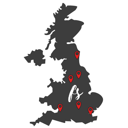A map of the uk showing funeral streaming locations