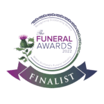 Scottish Funeral Awards 2022 Logo with 'Finalist' text